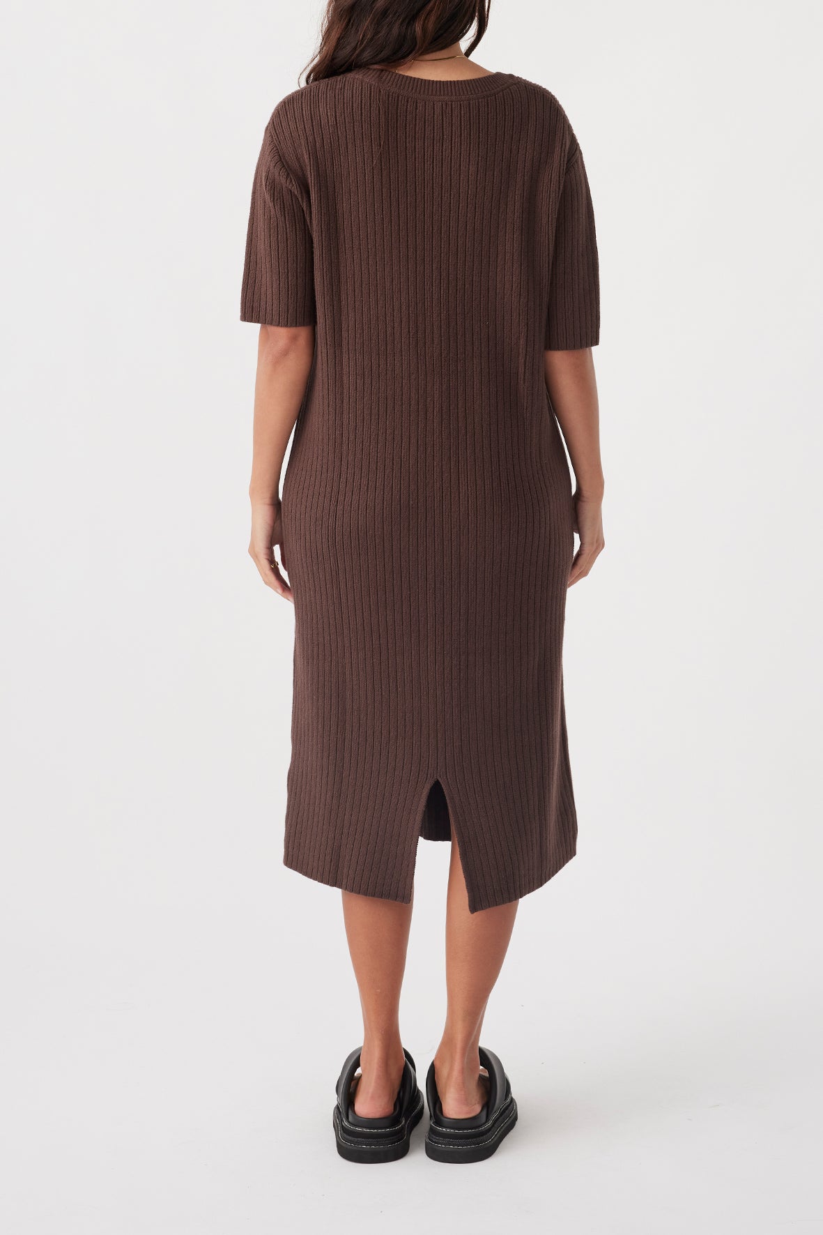 Adaline Organic Cotton Dress - Chocolate