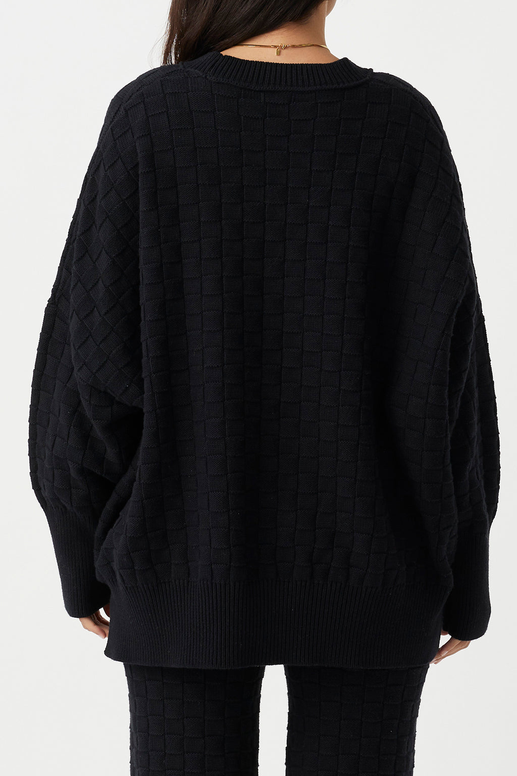 Sierra Organic Knit Sweater - Black