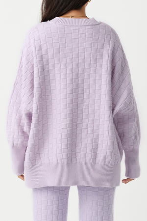 Sierra Organic Knit Sweater - Lilac
