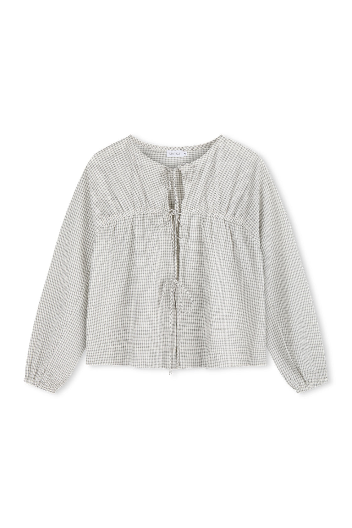 Chloe Tie Ft Blouse - Black Check