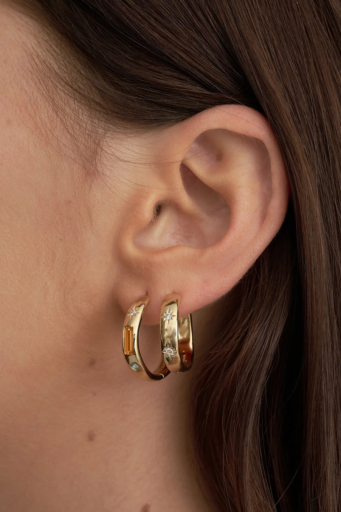Brie Leon - Estella Hoops - Gold