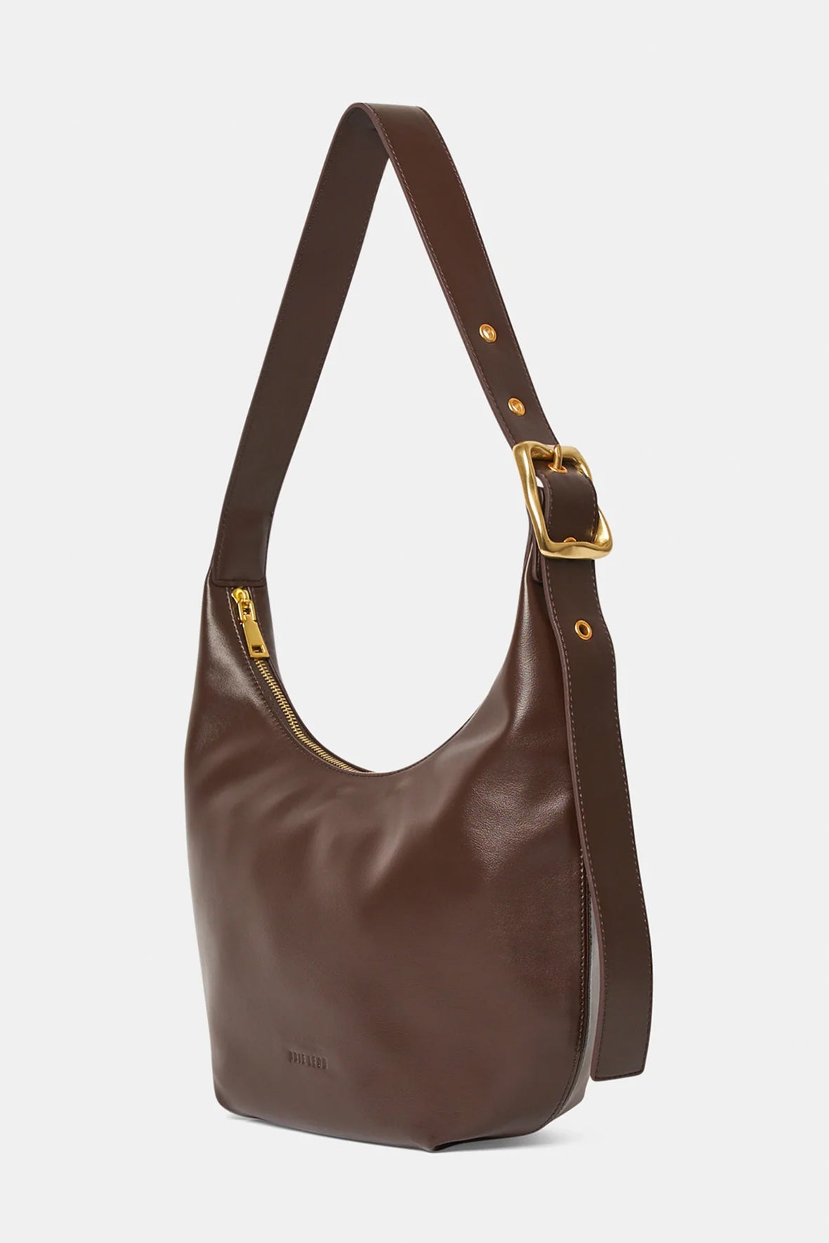 Large Croissant Buckle Bag Chocolate - Brie Leon