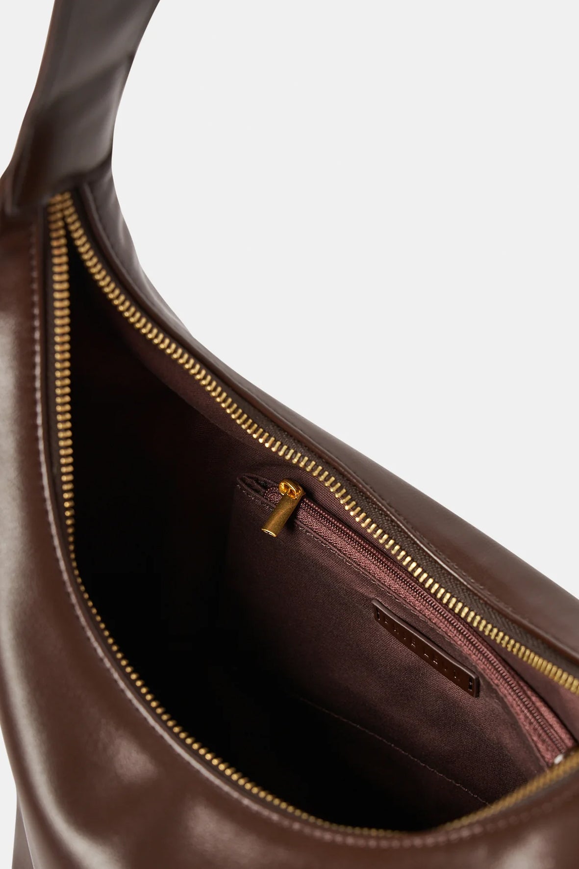 Large Croissant Buckle Bag Chocolate - Brie Leon