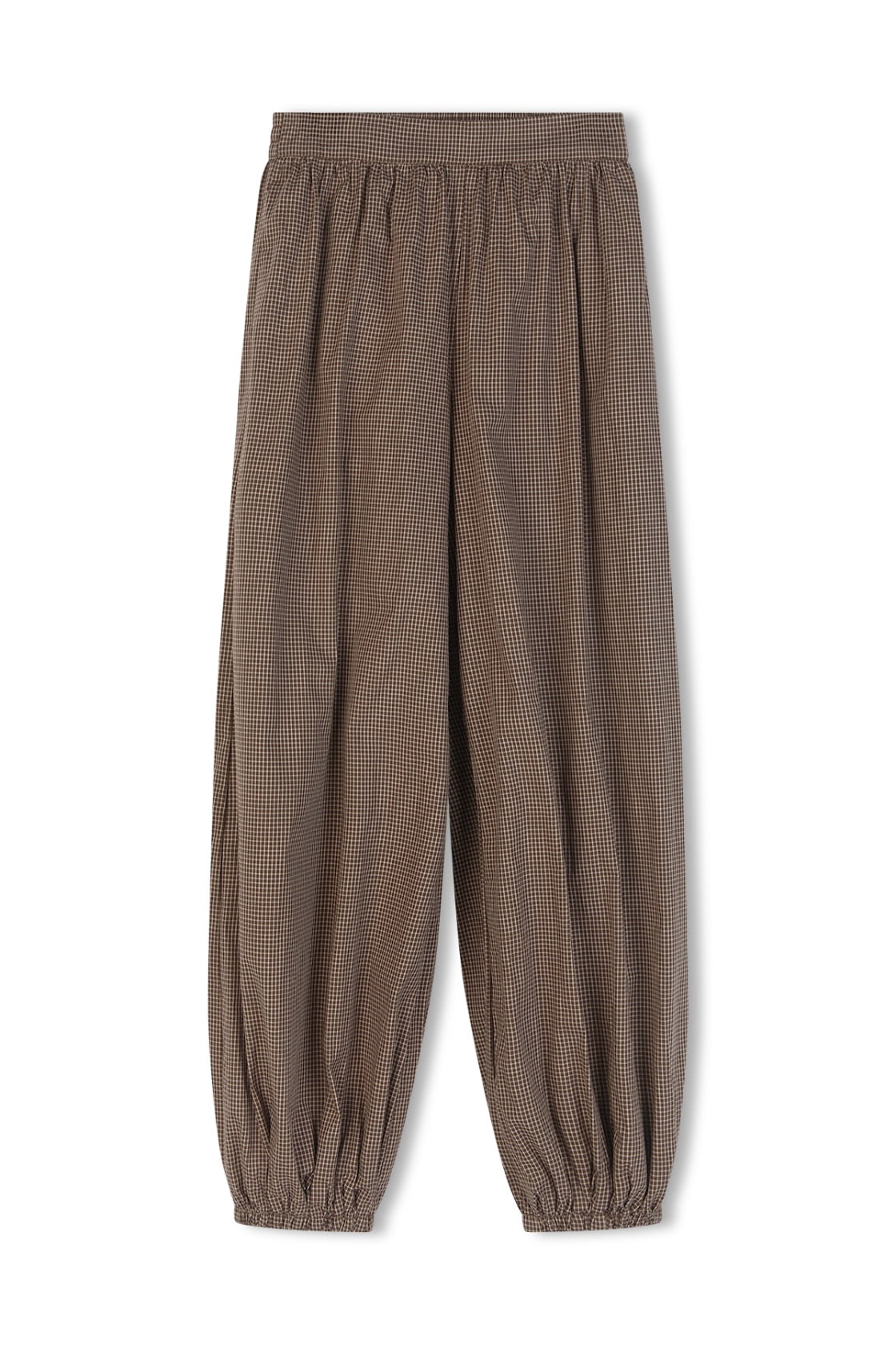 Ghost image of Elina Balloon pant in chocolate check 