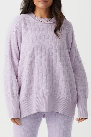 Sierra Organic Knit Sweater - Lilac