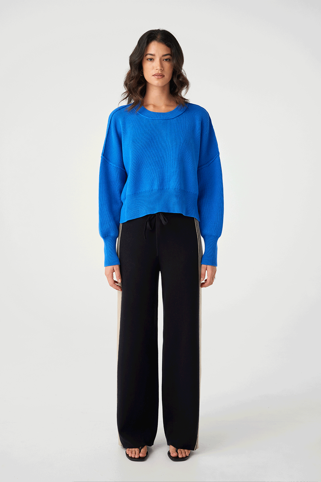 Harlo Cropped Sweater - French Blue