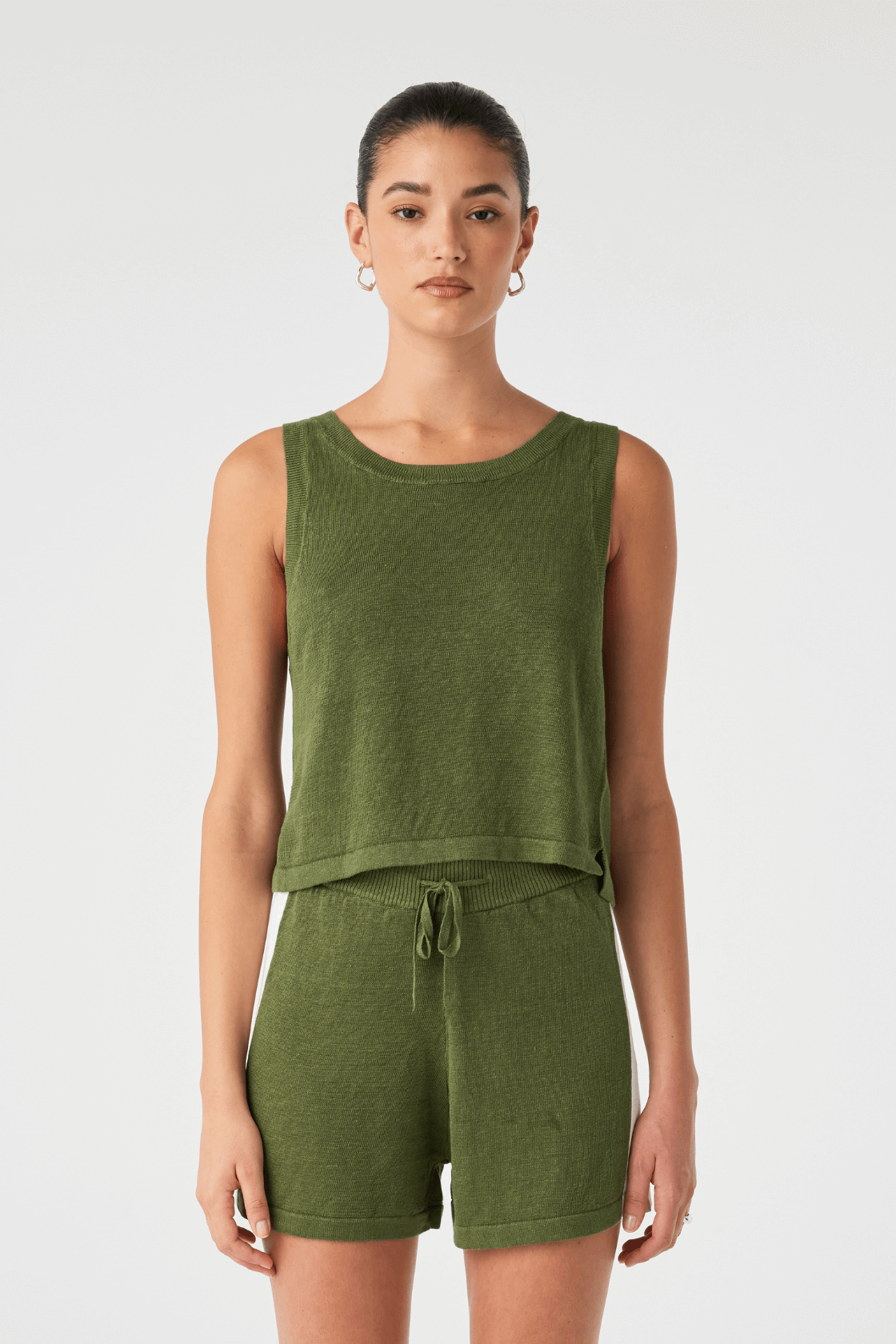 Hugo Linen Knit Tank - Caper