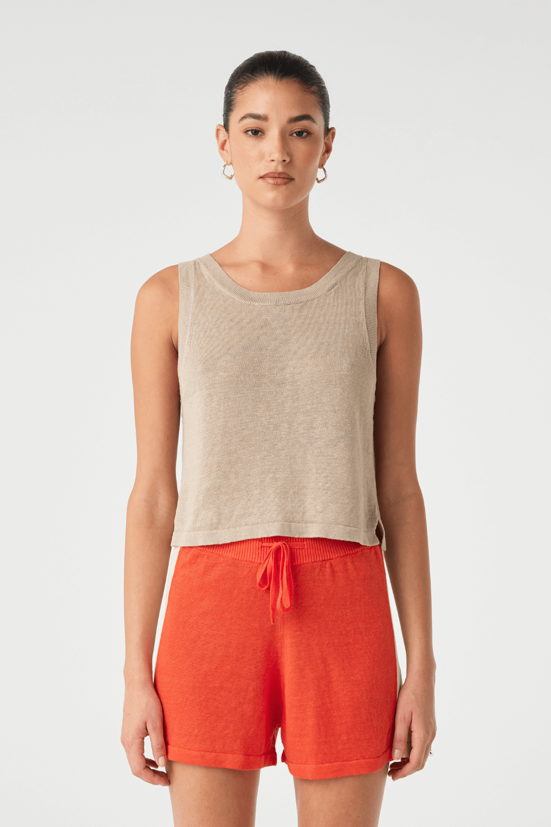 Hugo Linen Knit Tank - Taupe