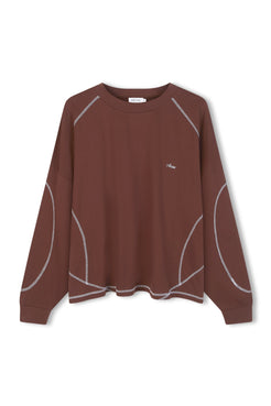 Ghost image of Kesh Ls Tee in Espresso & Cream