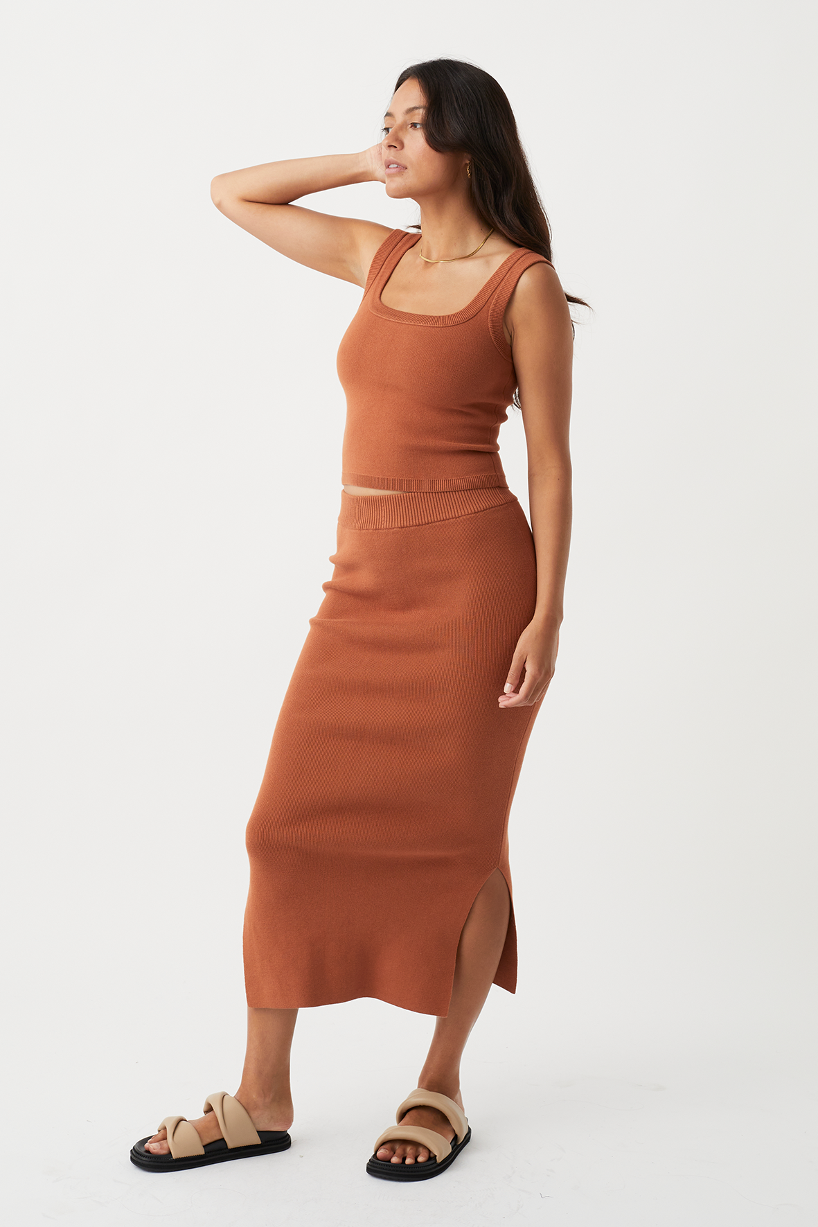 Harper Skirt - Tobacco