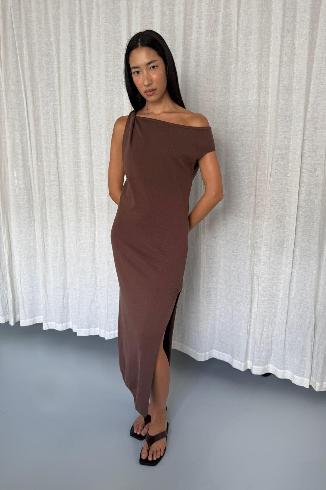 Olympia Maxi Dress - Chocolate