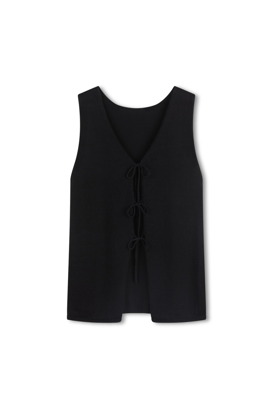 Poppy Reversible Longline Top - Black