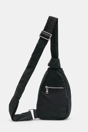 Brie Leon - Rellino Slouch Crossbody - Black Crinkled