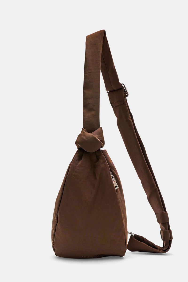 Brie Leon - Rellino Slouch Crossbody - Brownie Crinkled