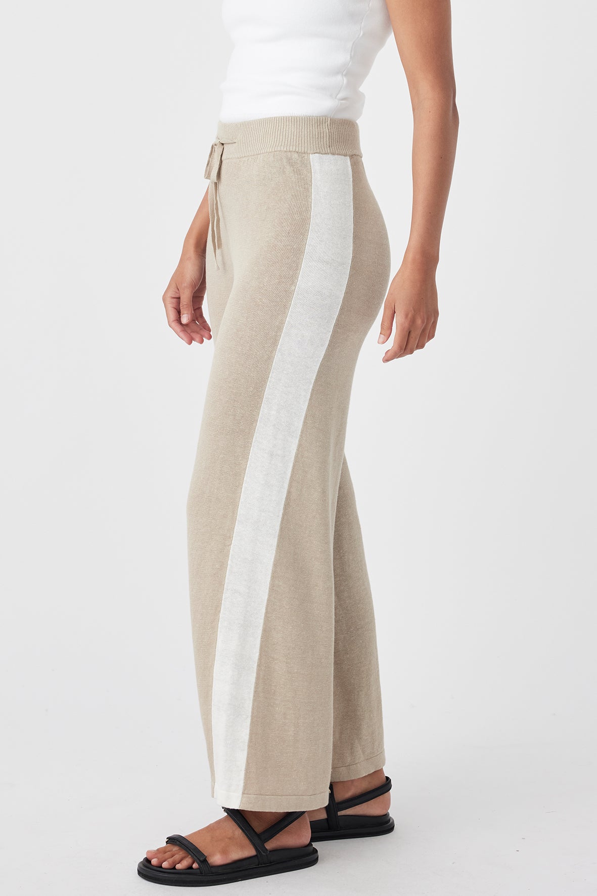 Larri Pant - Taupe & Cream