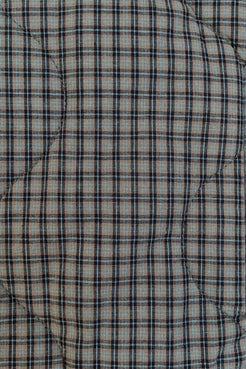 Olive & Teal Check pattern close up 