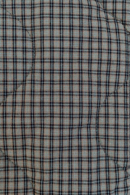 Olive & Teal Check pattern close up 