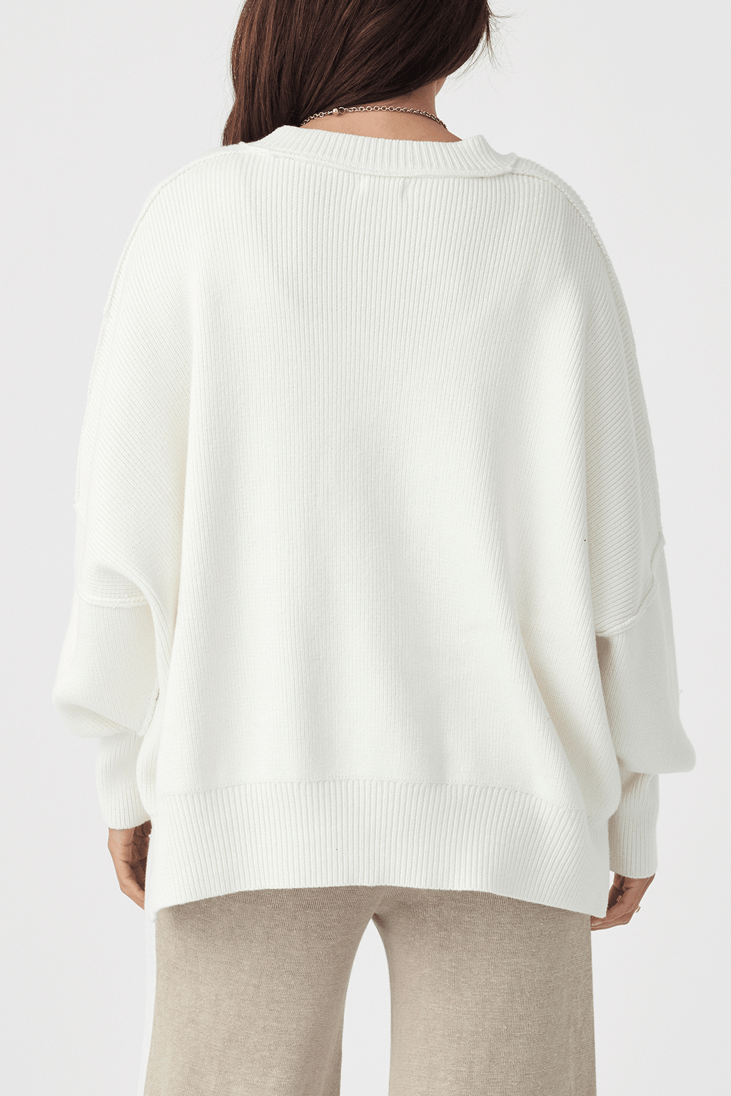 Harper Organic Knit Sweater - Cream
