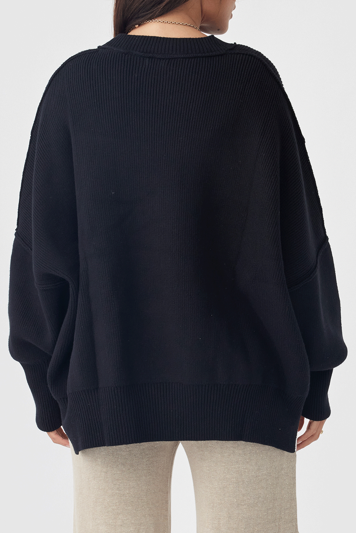 Harper Organic Knit Sweater - Black