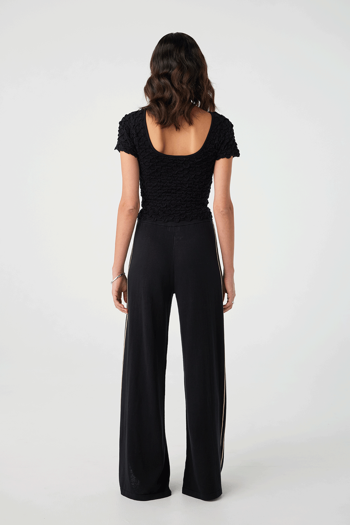 Mila Cap Sleeve Reversible Tee - Black
