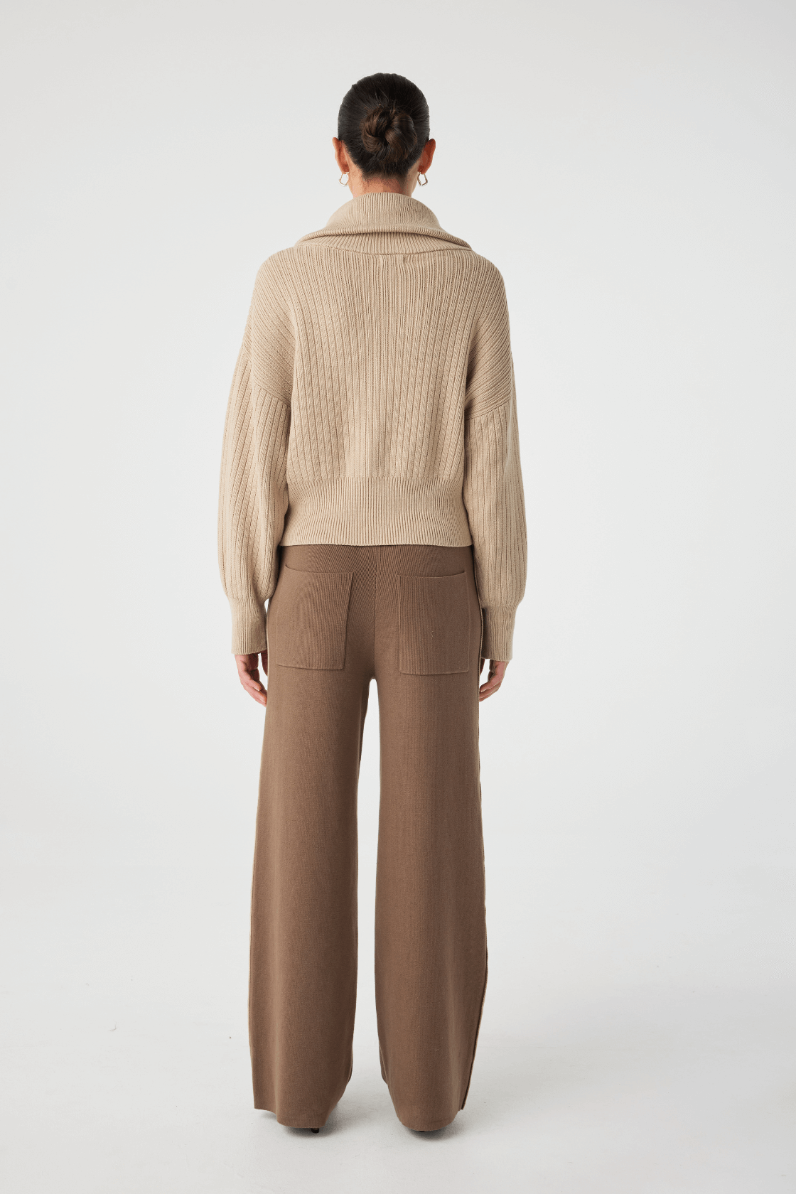 Quincy Zip Sweater - Taupe
