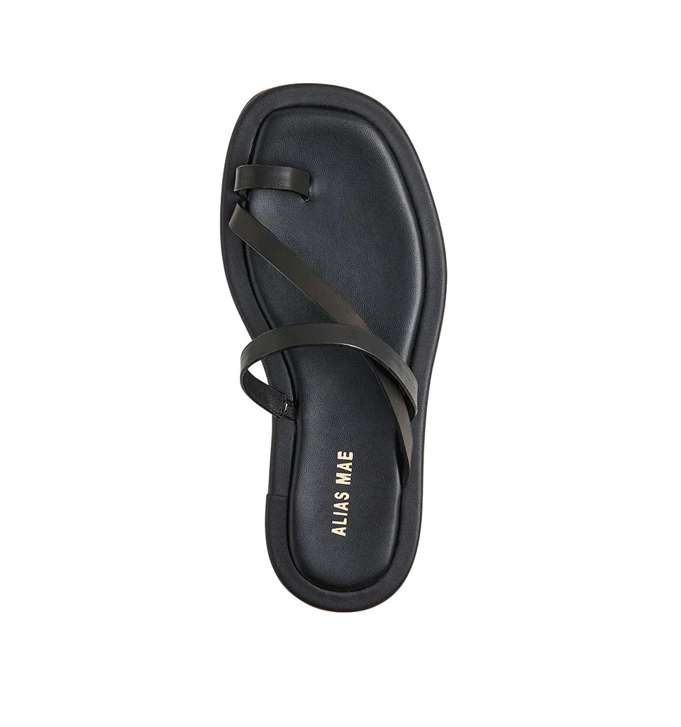 Alias Mae - Kendra Slide - Black Leather