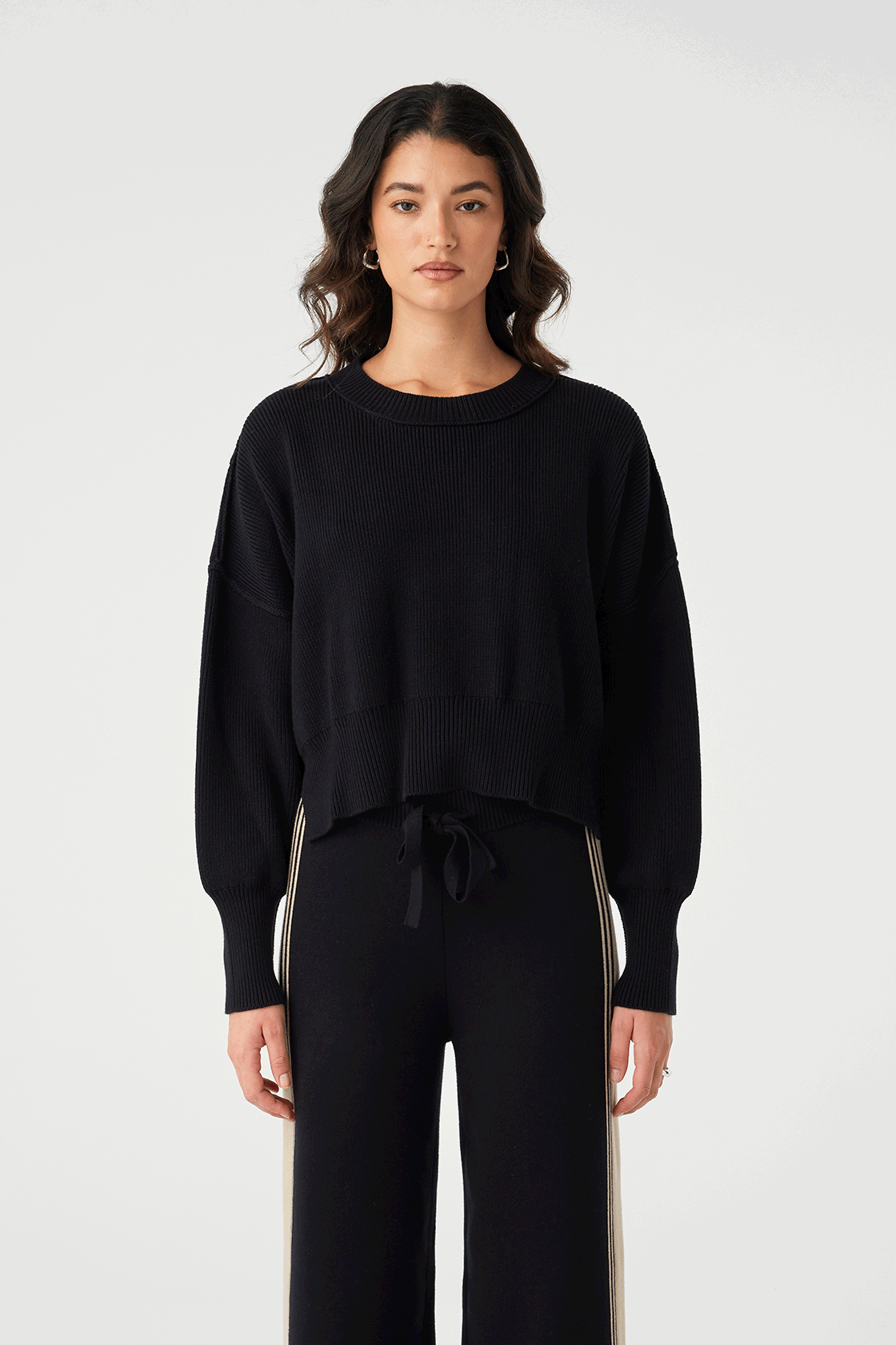 Harlo Cropped Sweater - Black