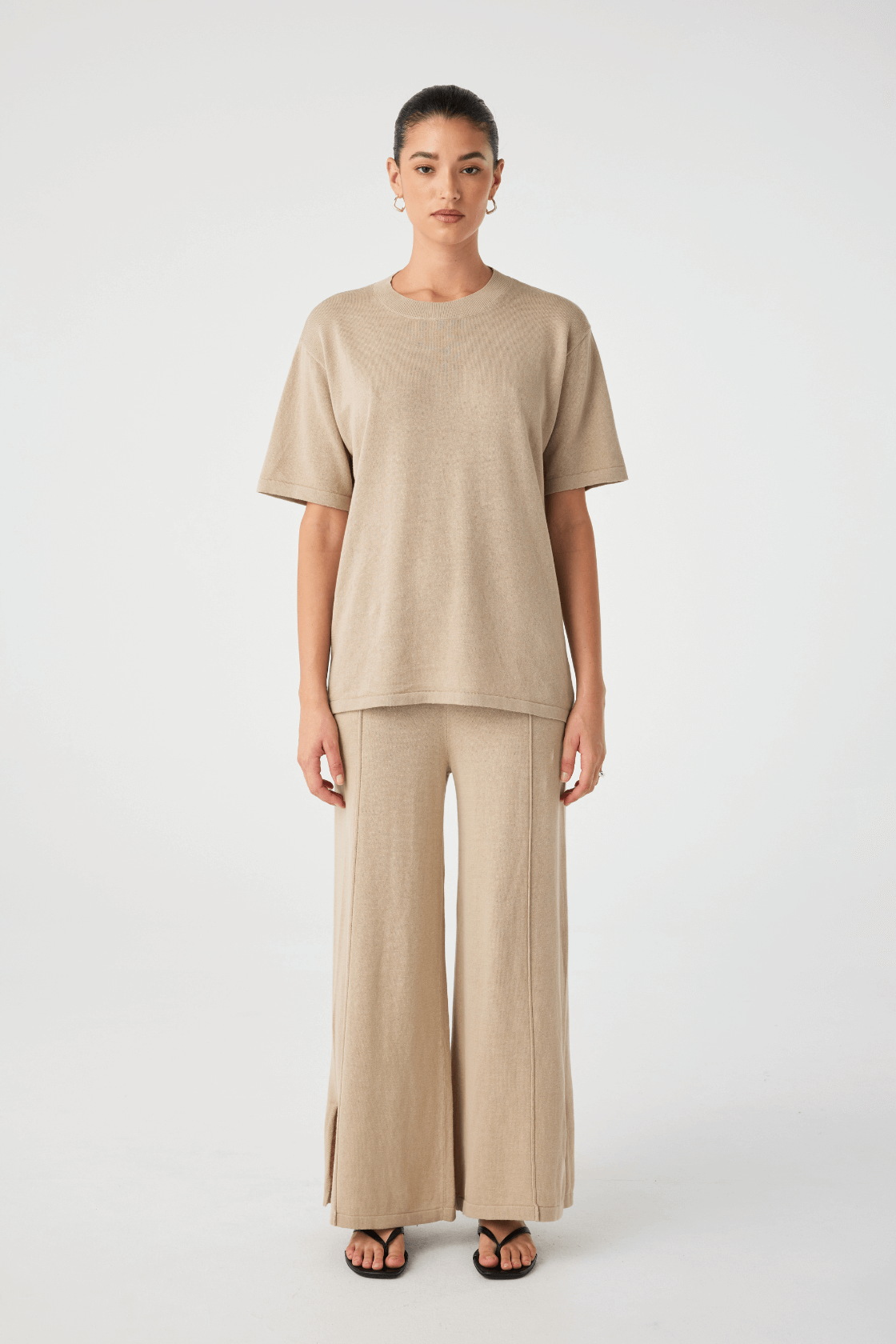 Ada Organic Cotton Linen Pant - Taupe