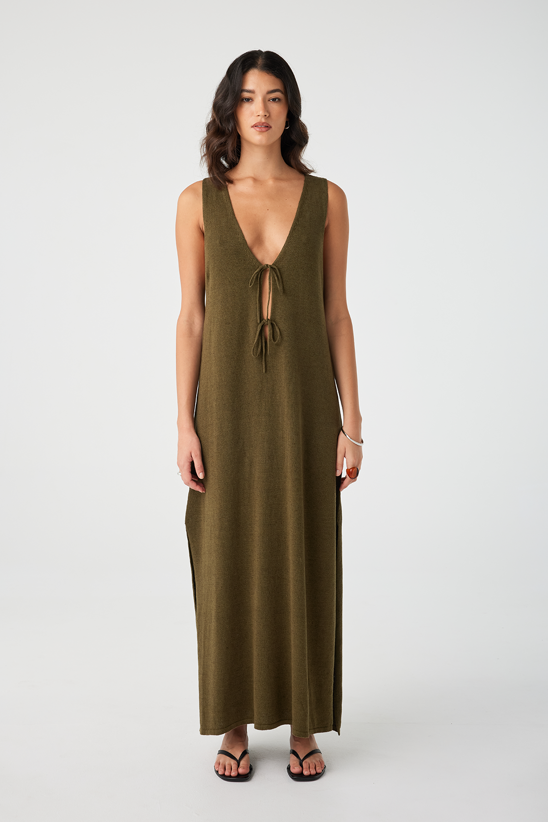 Poppy Reversible Maxi Dress - Olive