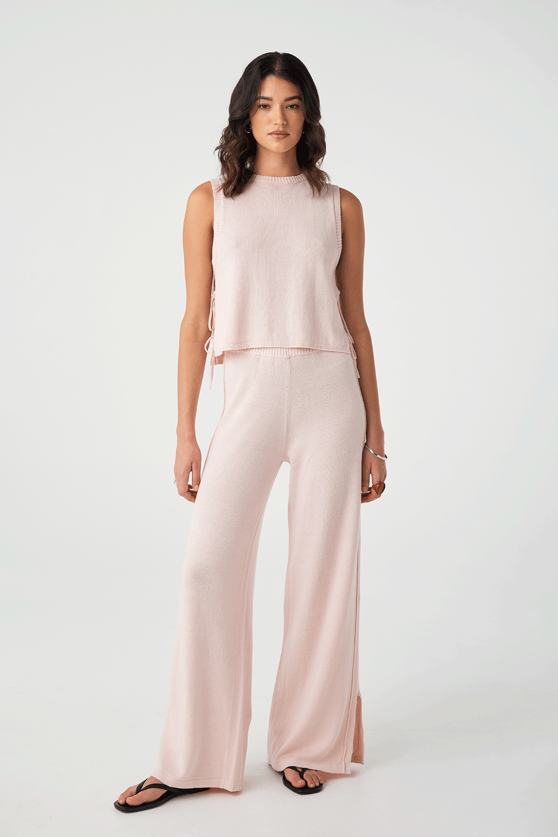 Poppy Cotton Linen Tank - Soft Pink