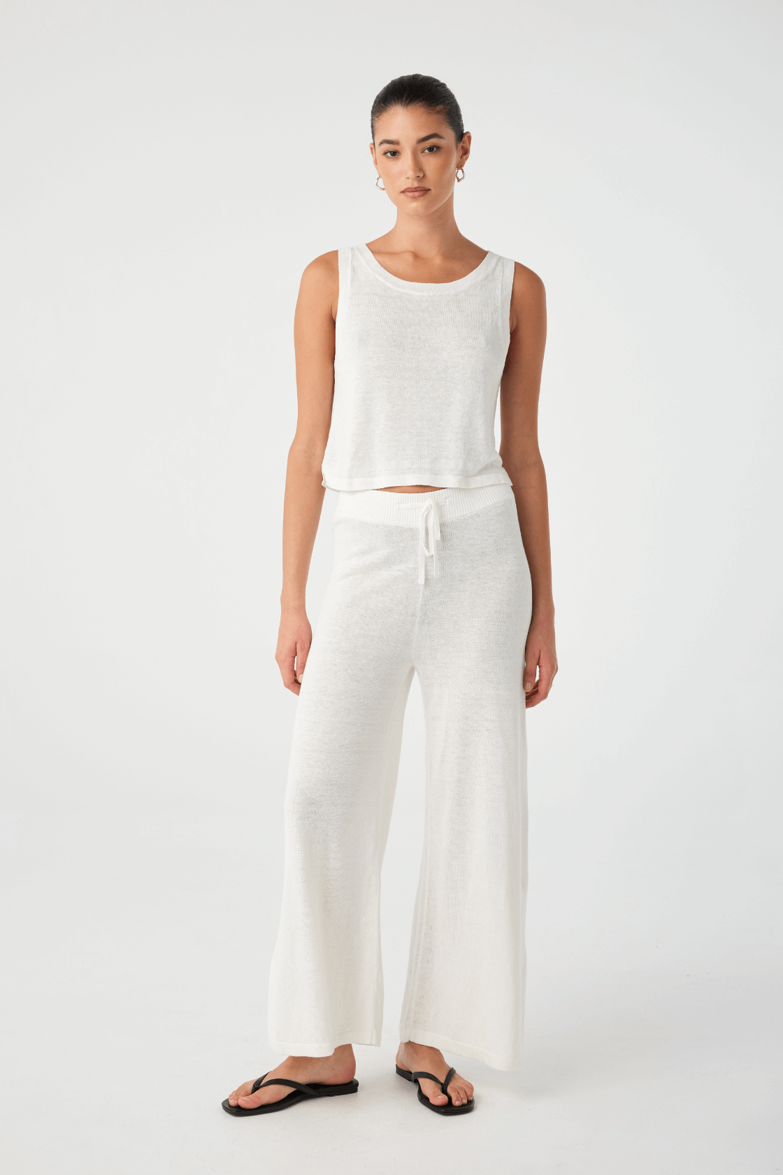 Hugo Linen Knit Tank - Cream