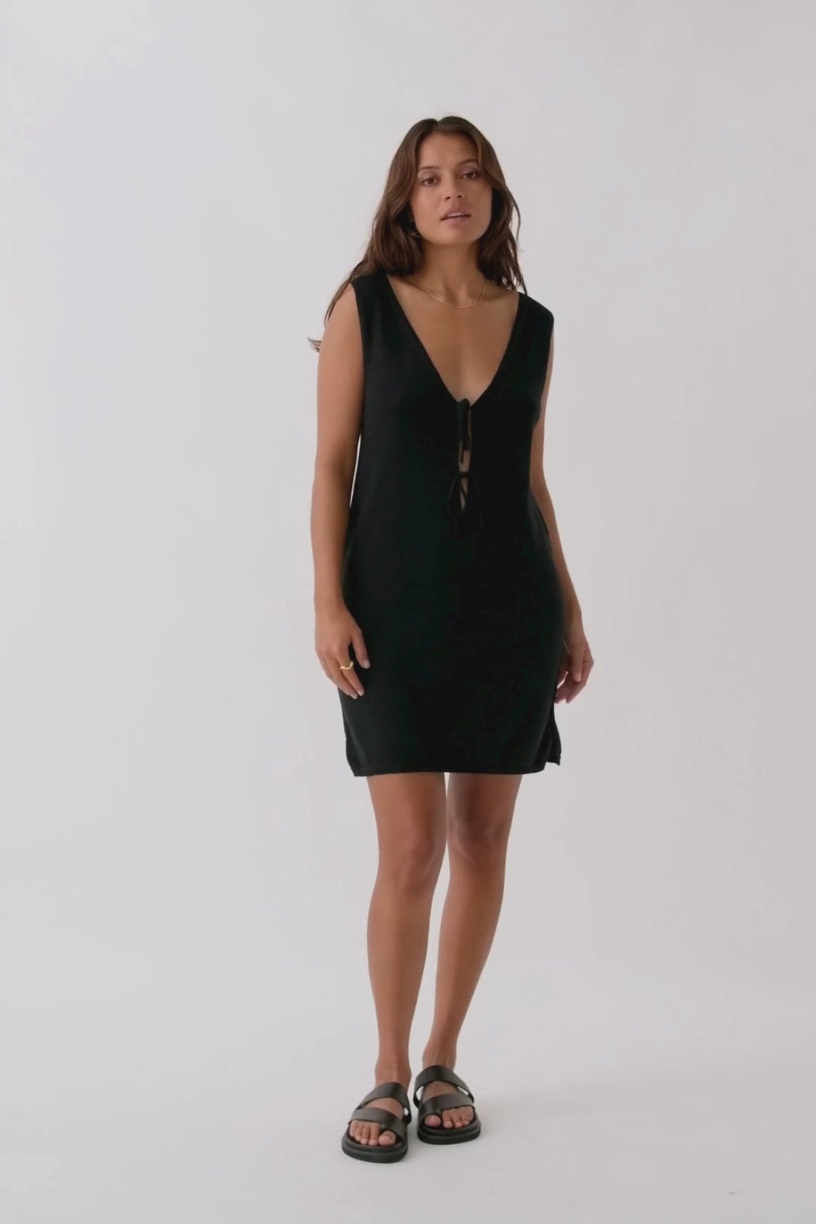 Short Poppy Dress Black