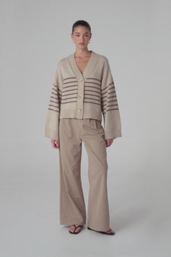 Aiko Cardigan - Sand Marle & Cacao | ecom video
