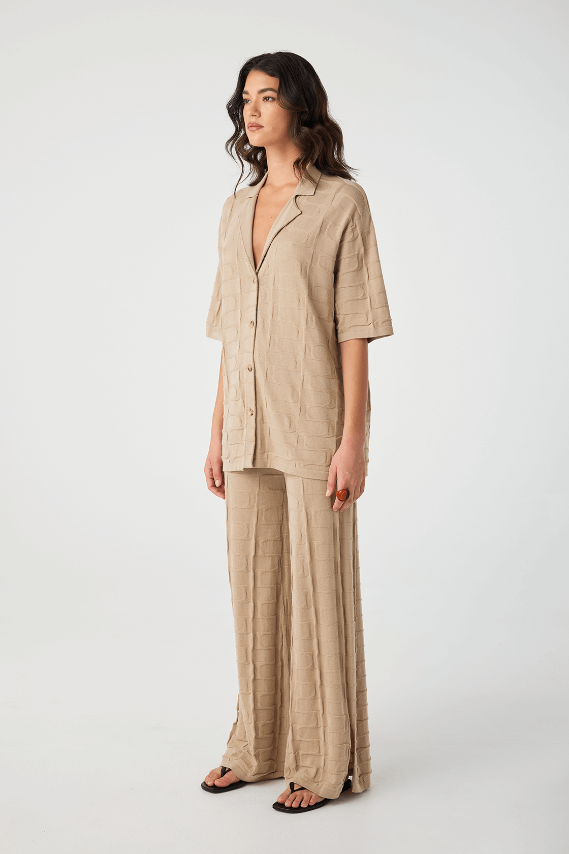 Lara Organic Cotton Shirt - Taupe