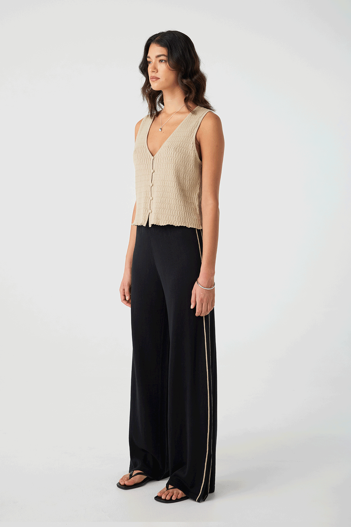 Jude Reversible Vest - Taupe