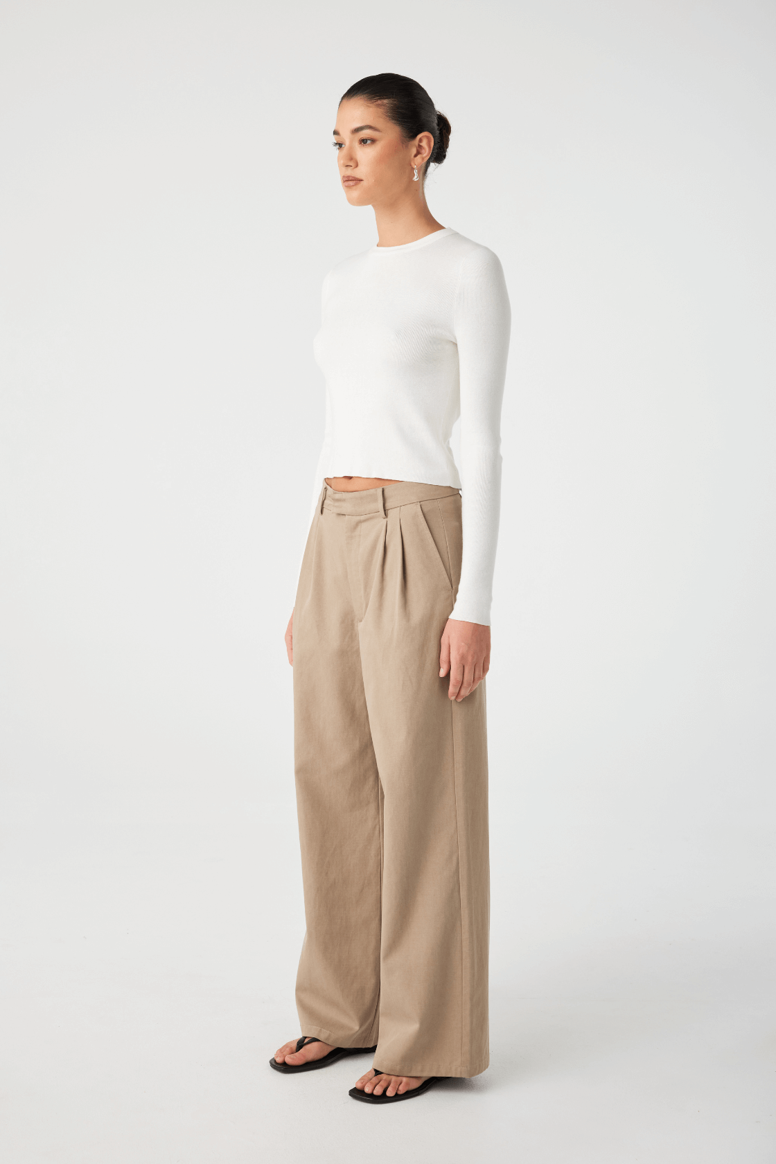 Lina Tailored Pant - Taupe