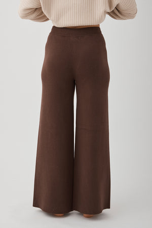 Harriet Organic Knit Pants - Chocolate