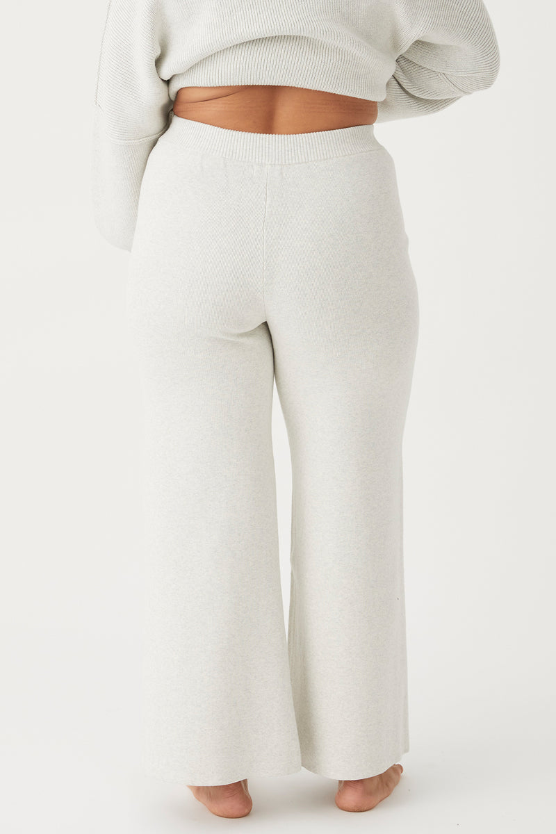 Harriet Organic Knit Pants - Grey Marle