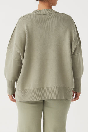 Harper Organic Knit Sweater - Sage
