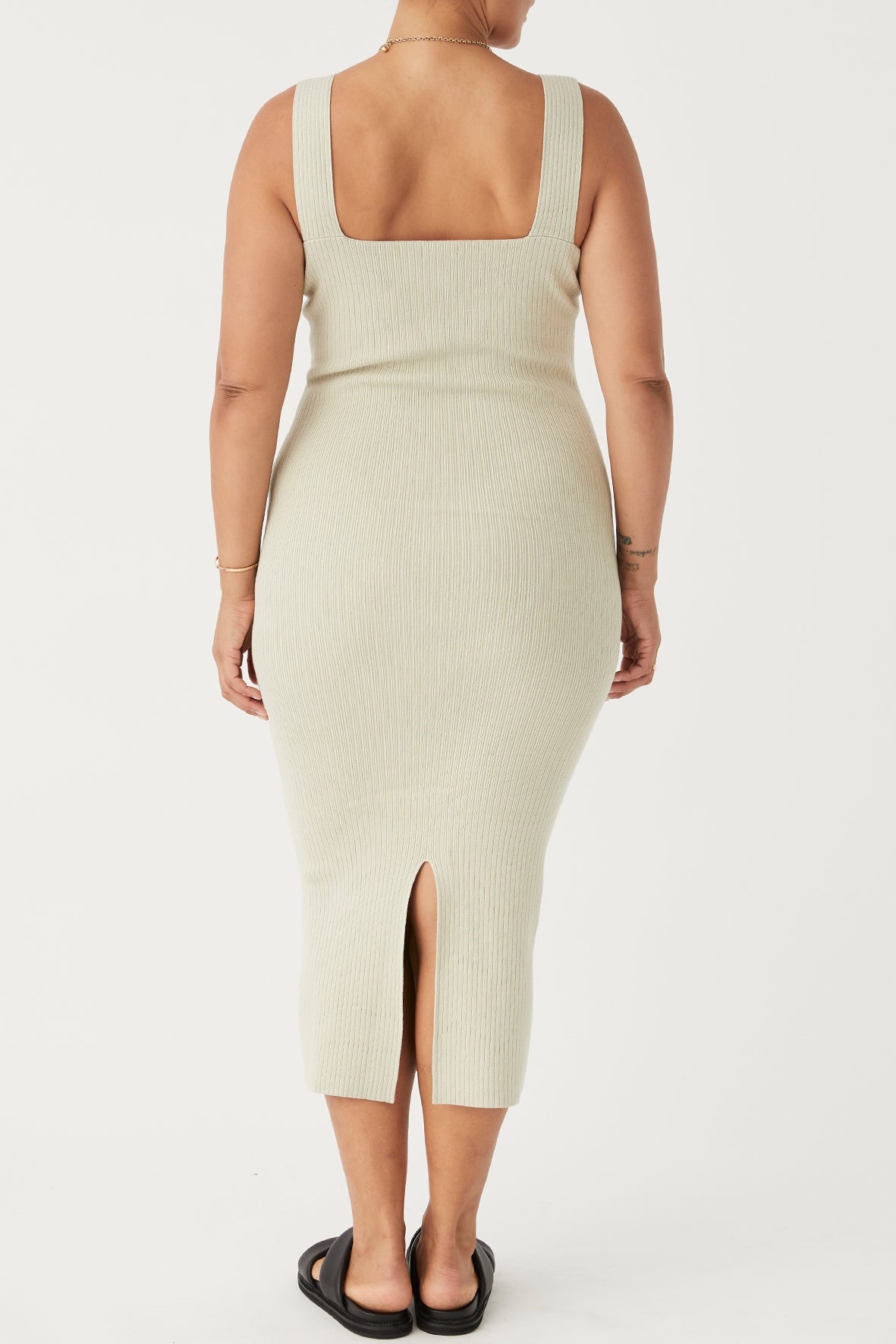 Tully Organic Knit Dress - Milky Sage