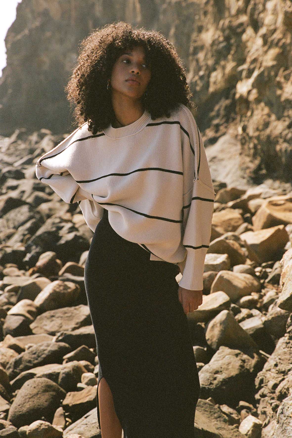 Harper Organic Knit Skirt - Black