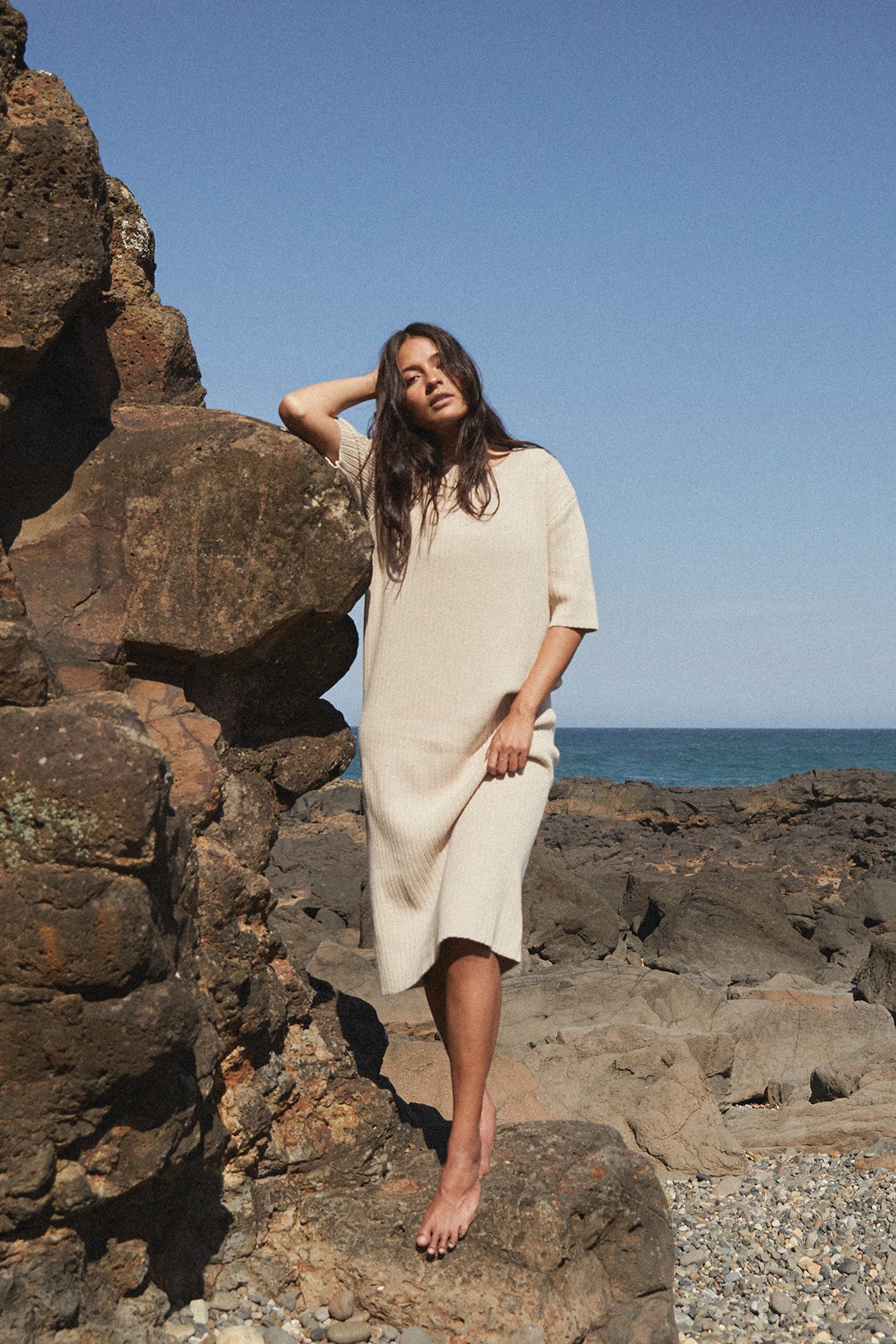 Adaline Organic Cotton Dress - Sand