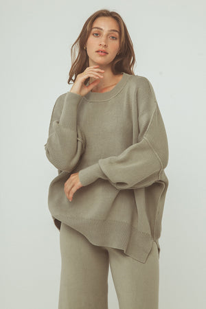 Harper Organic Knit Sweater - Sage