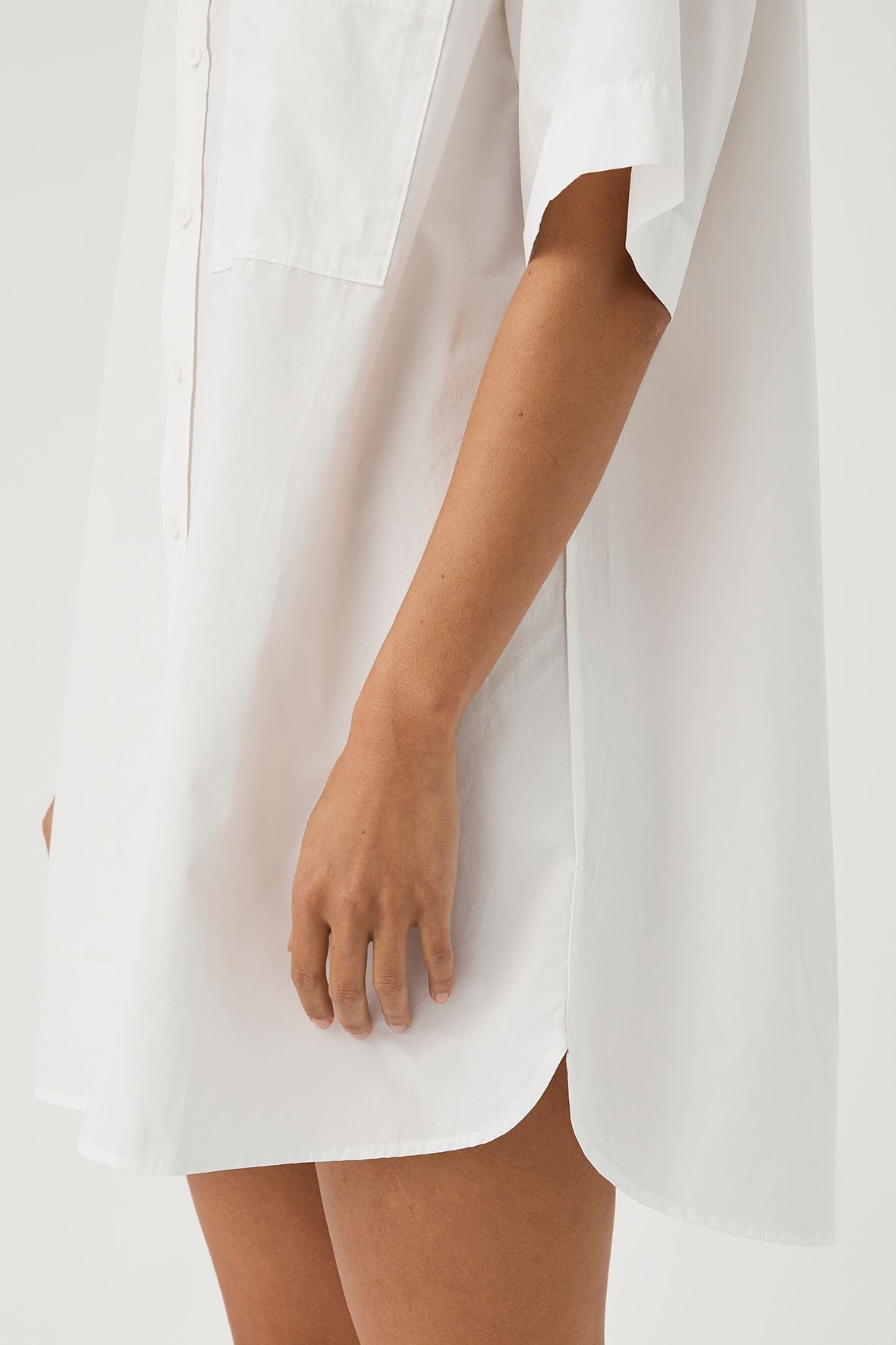 Drew Shirt Dress - Cloud
