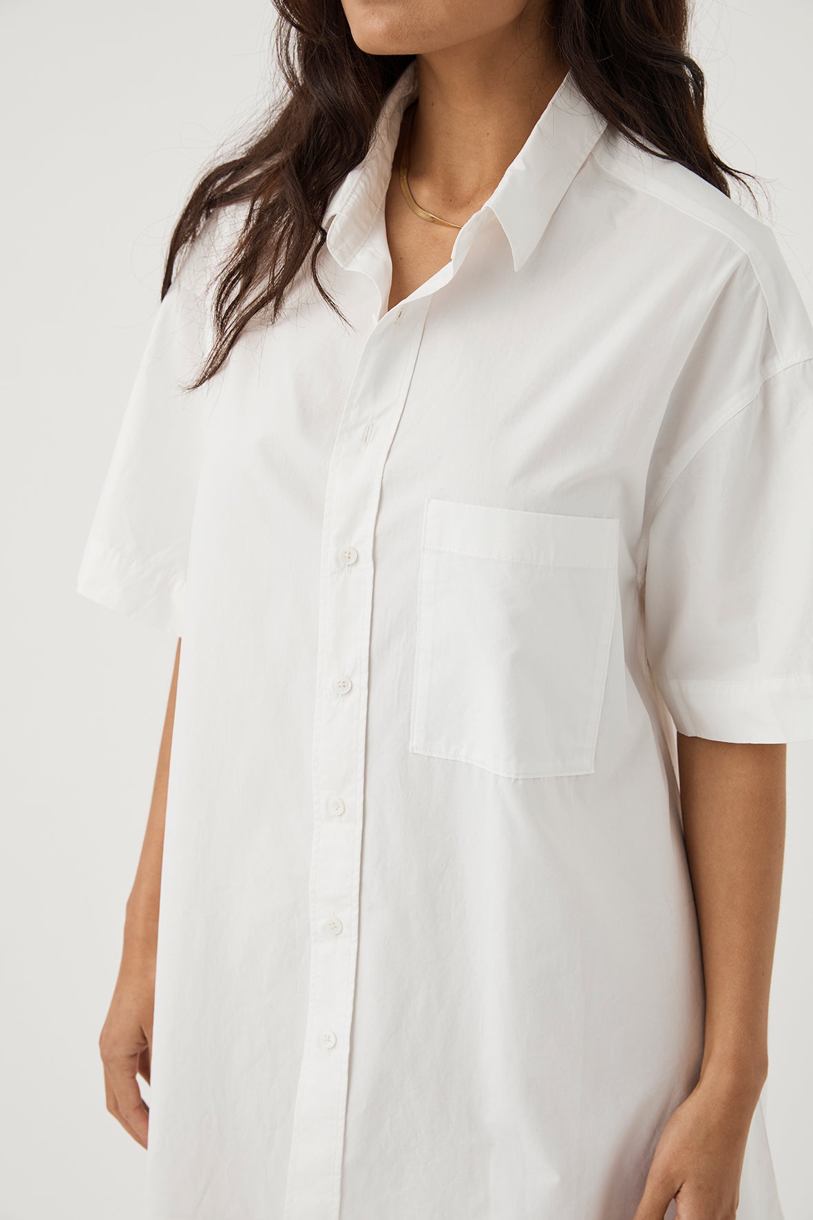 Drew Shirt Dress - Cloud