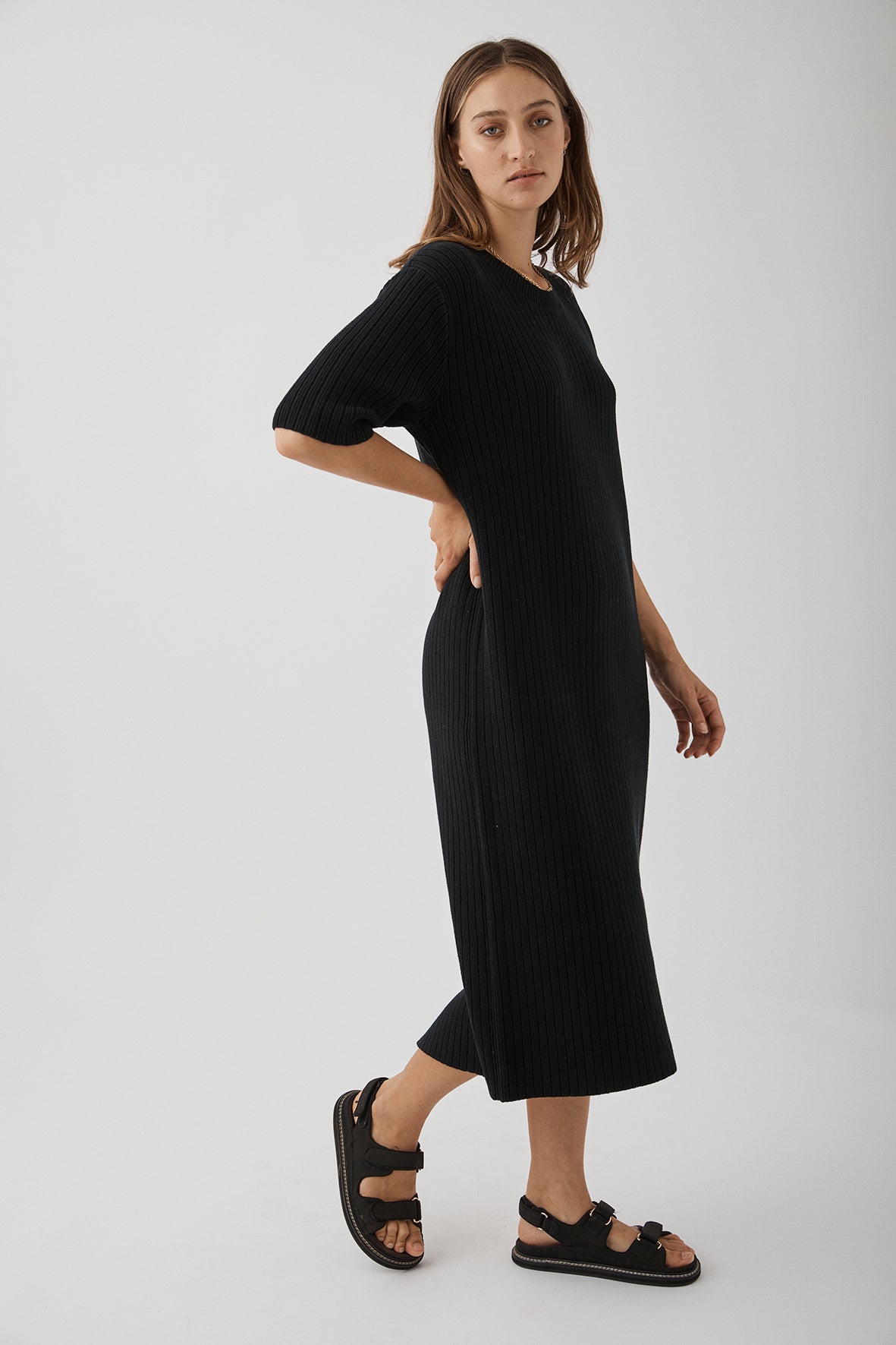 Adaline Organic Cotton Dress - Black