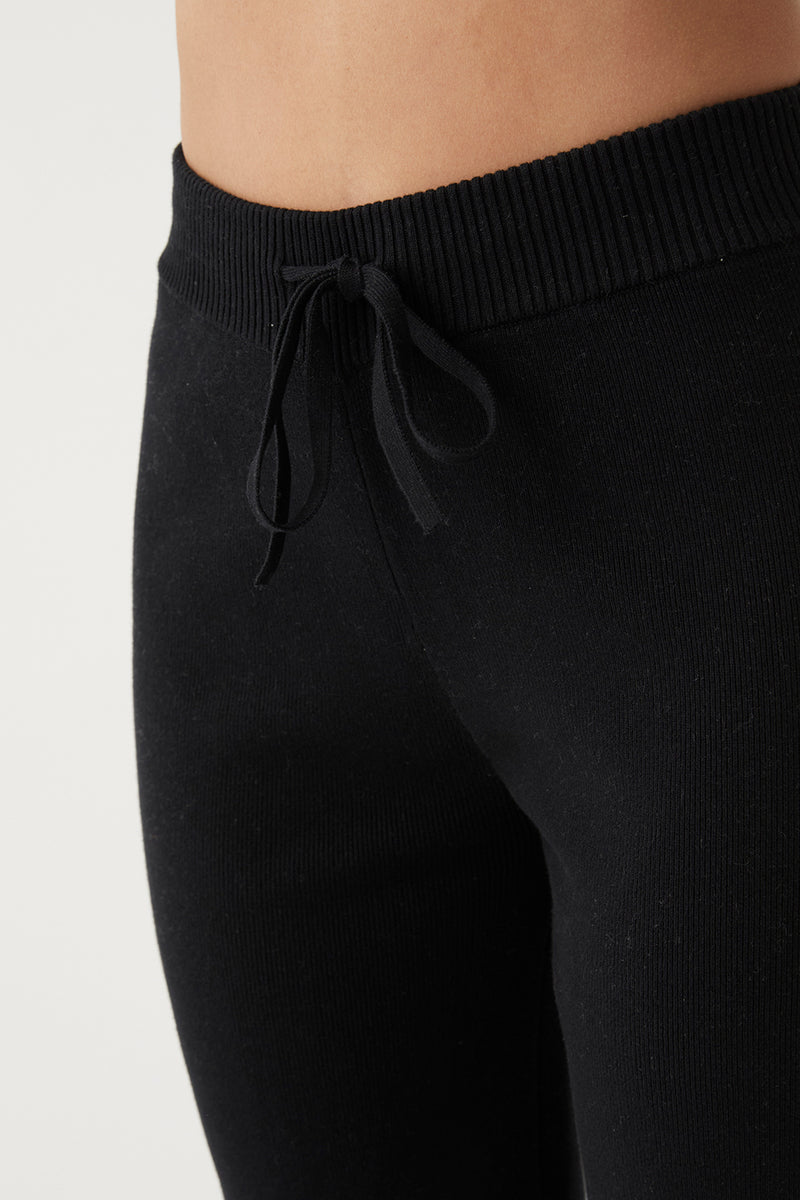 Noa Organic Knit Pants - Black