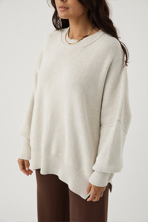 Harper Organic Knit Sweater - Grey Marle