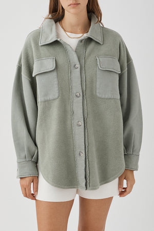 Bailey Shirt Jacket - Thyme