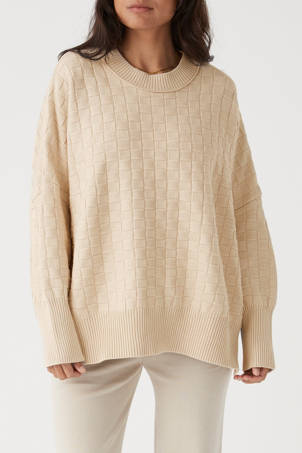 Sierra Organic Knit Sweater - Oat